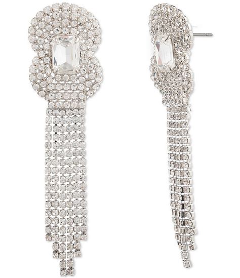 givenchy silver-tone crystal chanderlier earrings|dillard's givenchy earrings.